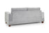 Charles Sofa Grey Fabric 3 Seater Back View